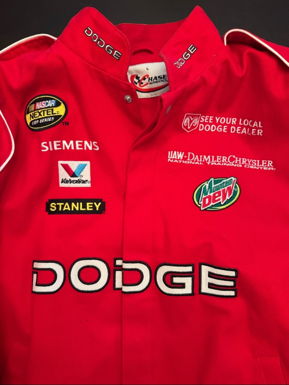 Chase Authentics Red Dodge Racing Jacket - Picture 2 of 5